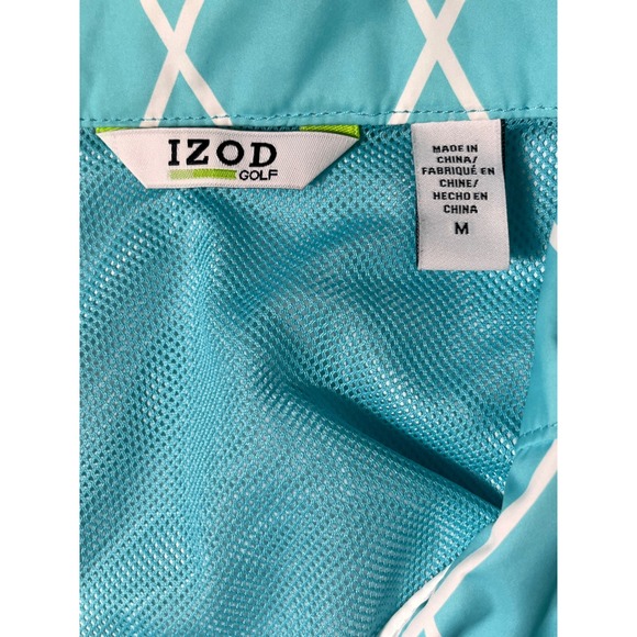 IZOD Golf Women's Convertible Jacket M‎ Aqua Blue Zip-Off Sleeves to Vest - Picture 12 of 16